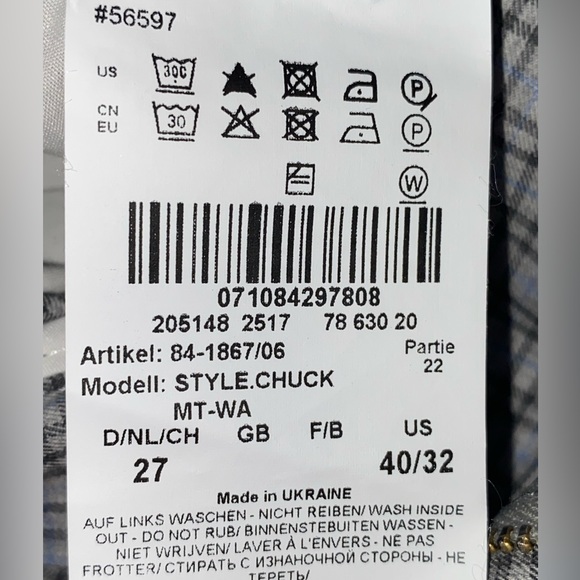 NWT Men’s Brax Chuck Modern Fit Cotton Casual Pants Size 40x32 - Picture 15 of 16